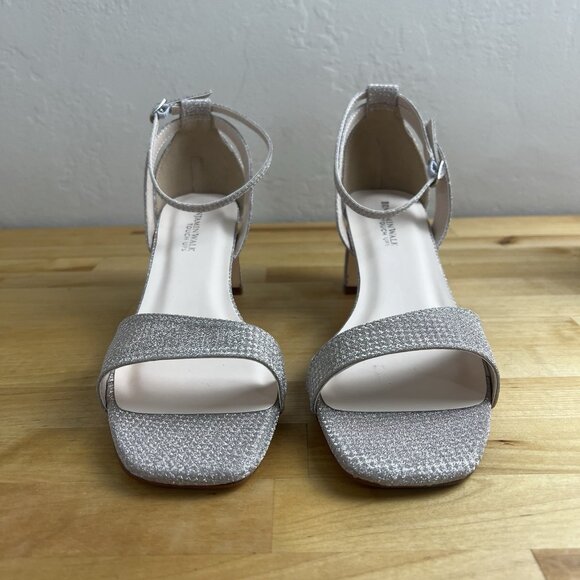 Touch Ups Benjamin Walk Champagne Glitter Lilibet Block Heel Sandal Size 10 WIDE - Picture 4 of 13